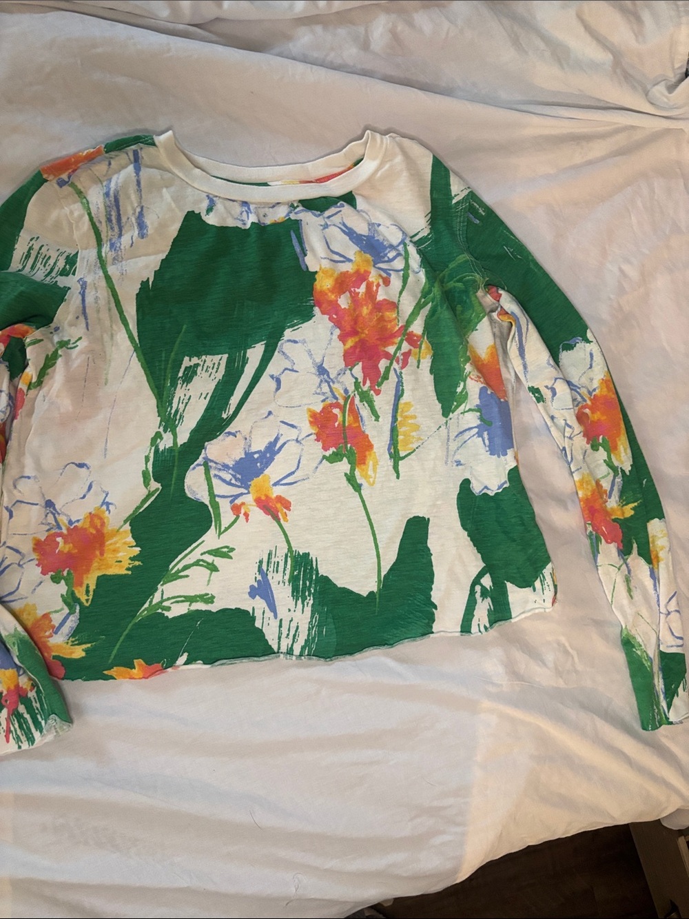 Maeve Sonal Nathwani Anthropologie 100% Cotton Floral Top Medium